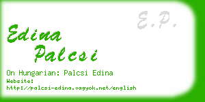 edina palcsi business card